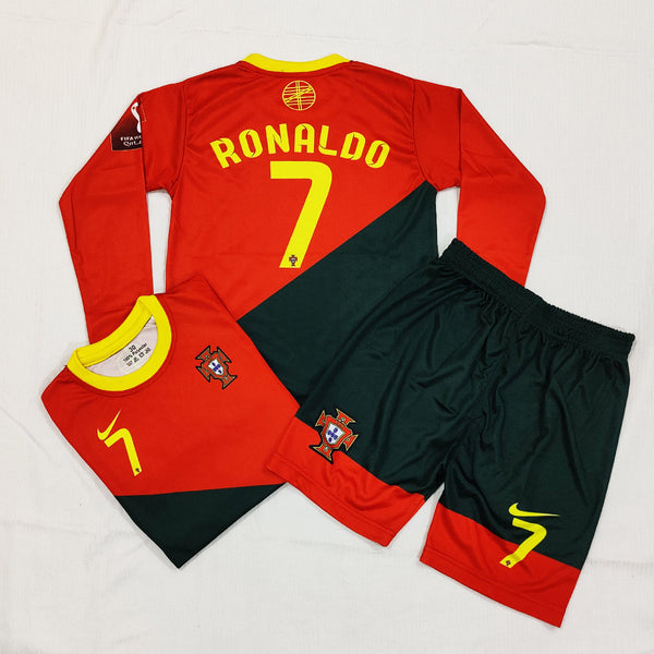 Ronaldo - Portugal 🇵🇹 - Full Sleeve Football Kit - KIDS