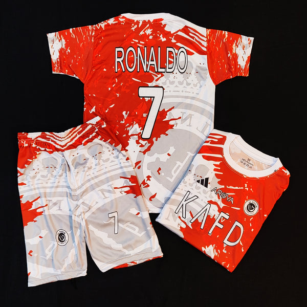 Al Nassr Red/White ⚜️ | Cristiano Ronaldo Kids Football Kit