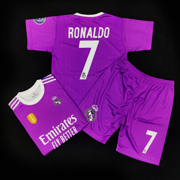 Ronaldo - Real Madrid Vintage Purple 💜 Football Kit ⚽