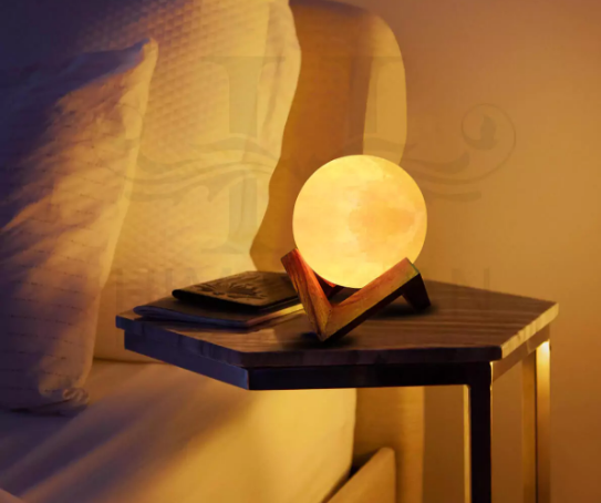 Himalayan Pink Salt Full Moon Lamp – Natural Air Purifier