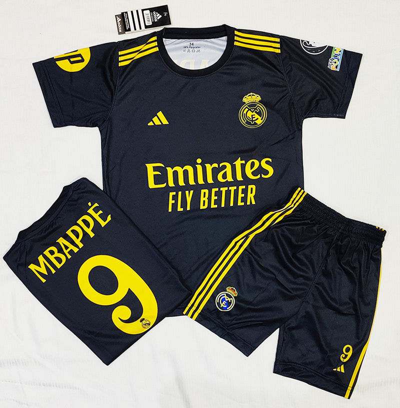 Mbappé Black | Real Madrid 👑⚽ Football Kit - KIDS