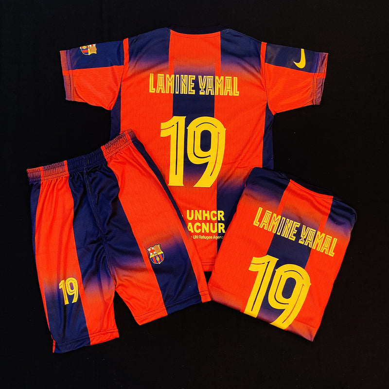 Lamine Yamal | FC Barcelona Red/Blue ⚽ Youth Edition Kit