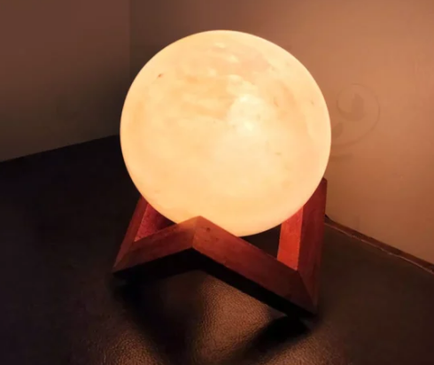 Himalayan Pink Salt Full Moon Lamp – Natural Air Purifier