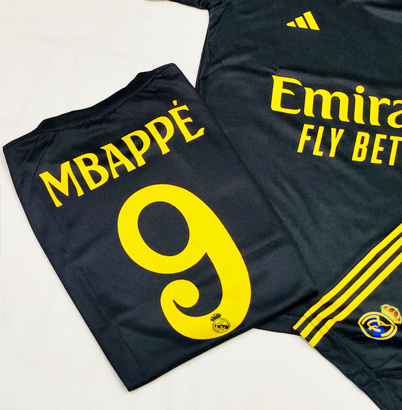 Mbappé Black | Real Madrid 👑⚽ Football Kit - KIDS