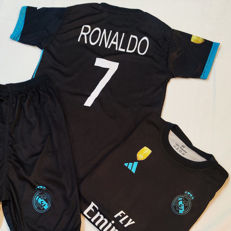Real Madrid Black ⚫ | Cristiano Ronaldo Kids Football Kit