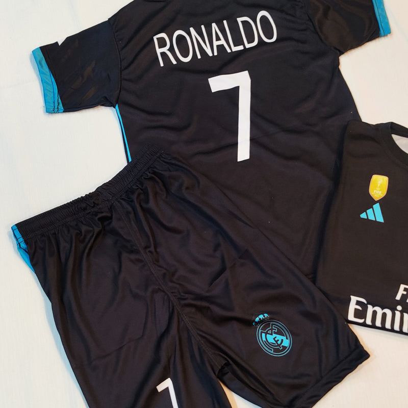 Real Madrid Black ⚫ | Cristiano Ronaldo Kids Football Kit