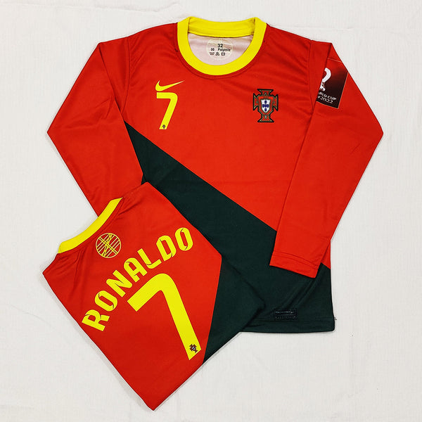 Ronaldo - Portugal 🇵🇹 - Full Sleeve Football Kit - KIDS