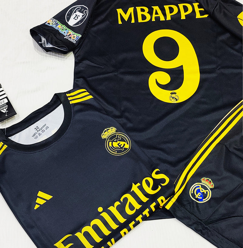 Mbappé Black | Real Madrid 👑⚽ Football Kit - KIDS