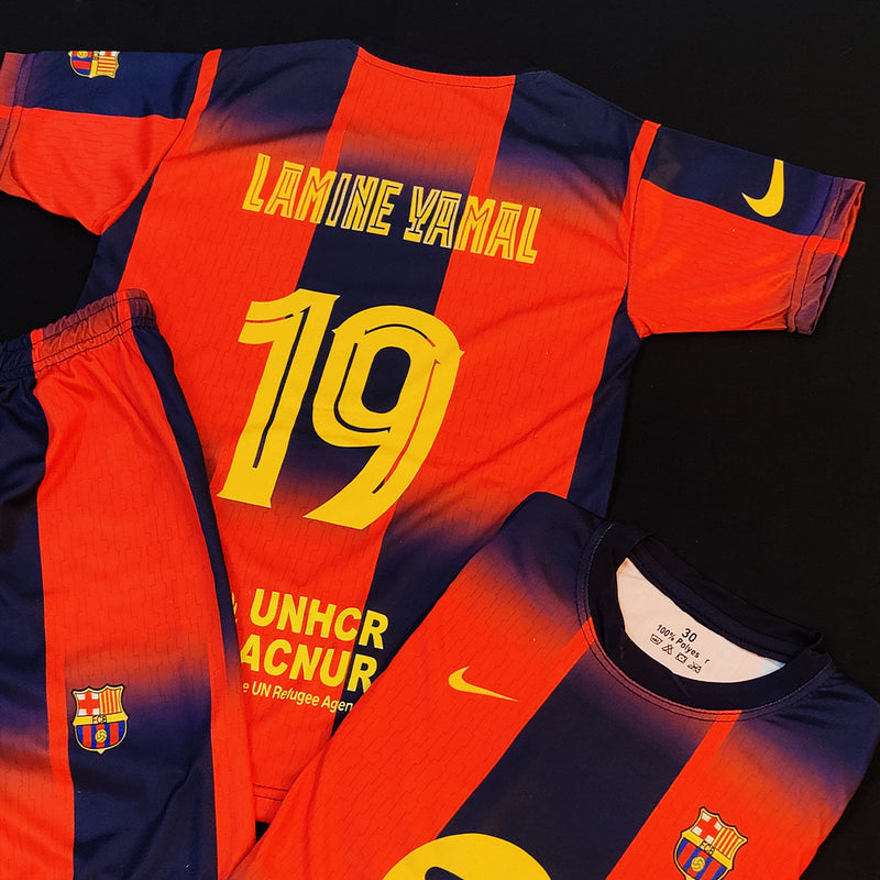 Lamine Yamal | FC Barcelona Red/Blue ⚽ Youth Edition Kit