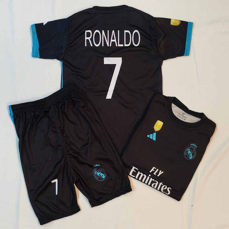 Real Madrid Black ⚫ | Cristiano Ronaldo Kids Football Kit