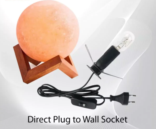 Himalayan Pink Salt Full Moon Lamp – Natural Air Purifier