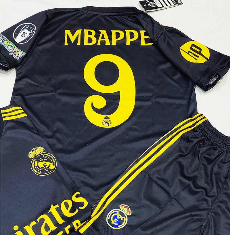 Mbappé Black | Real Madrid 👑⚽ Football Kit - KIDS