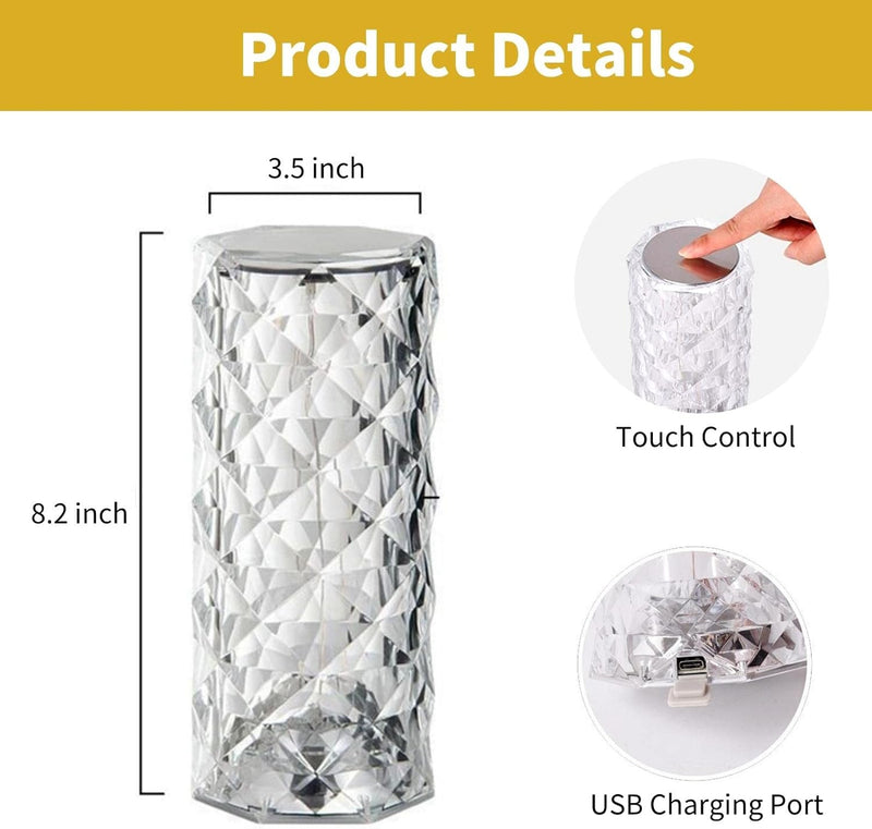 Crystal Table Touch Lamp