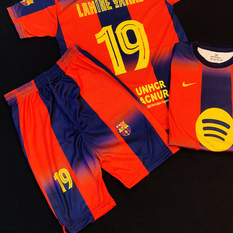 Lamine Yamal | FC Barcelona Red/Blue ⚽ Youth Edition Kit