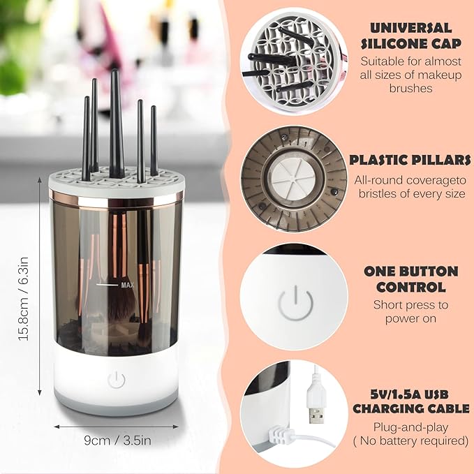 Zellar™-Electric Makeup Brush Cleaner