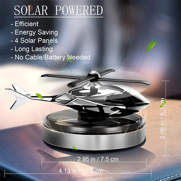 Solar Helicopter Car Air-freshener - Dashboard Accessory