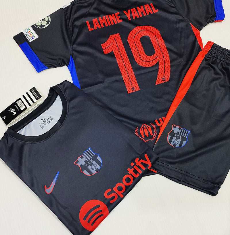 Lamine Yamal - FC Barcelona 🇪🇸  Black Football Kit - KIDS