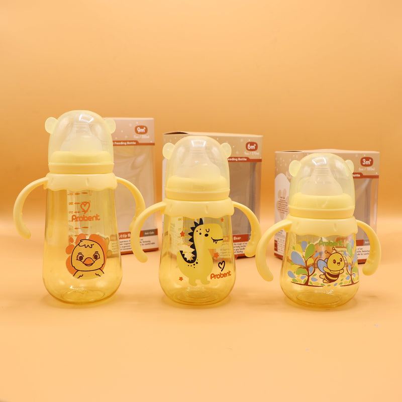 YELLOW - Probent Classic Feeder Bottles - Baby Bottles