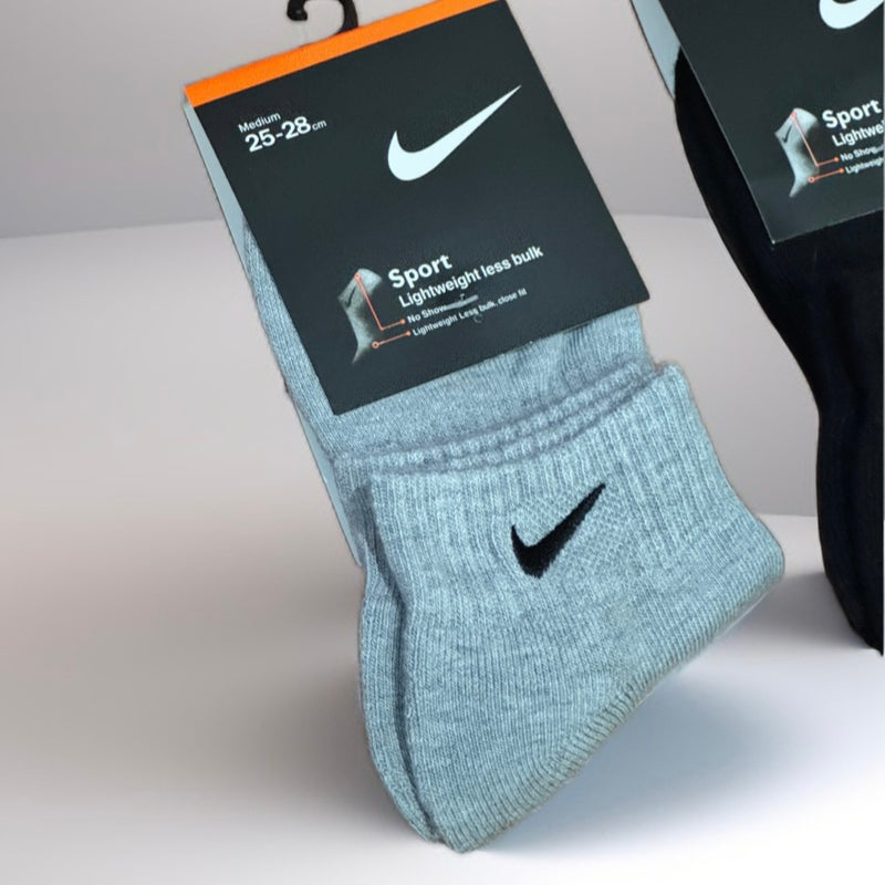 Nike Everyday Comfort Ankle Socks – 3-Pack (Black, White, Gray)