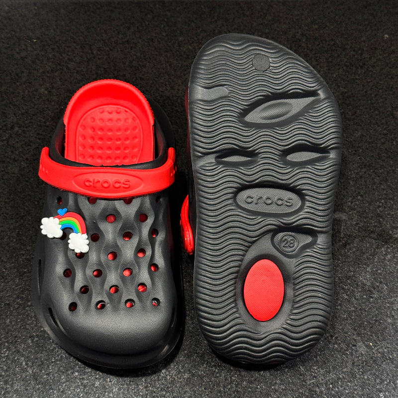 Kids’ Fun Bear Crocs - Red/Black