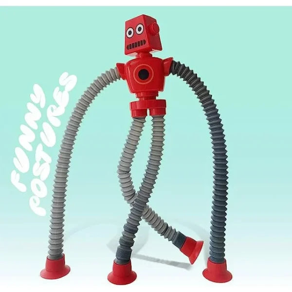 Colorful Telescopic Suction Cup Robot Toy - Random Color
