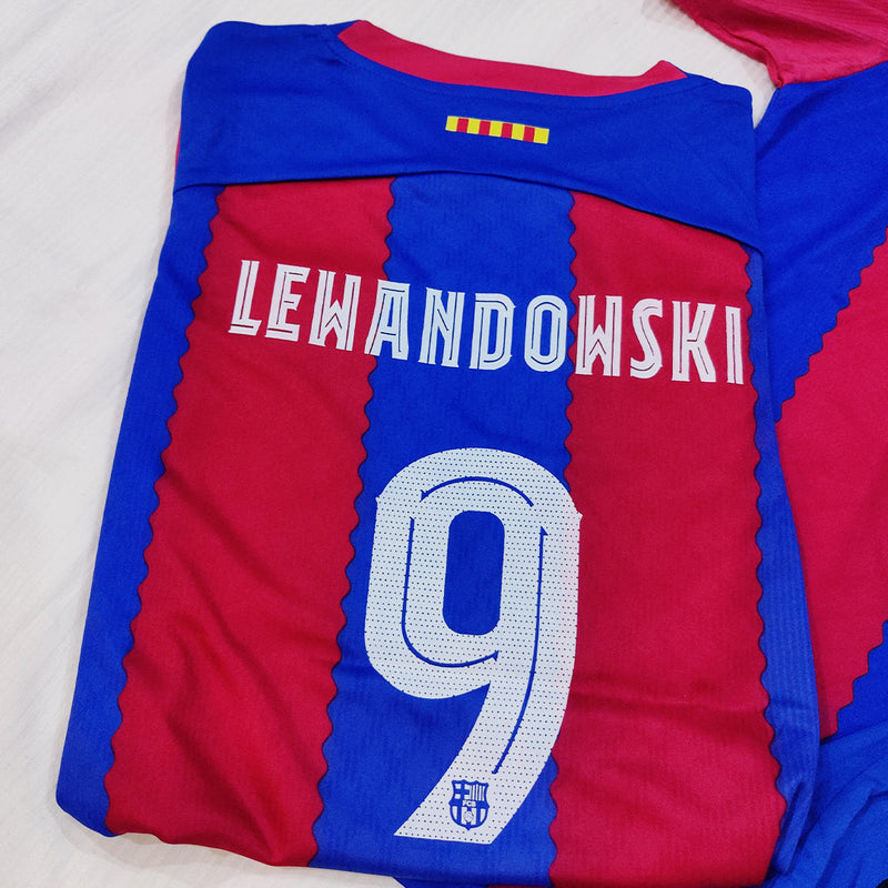 PREMIUM ⭐ -LEWANDOWSKI- Barcelona - Kids Football Jersey & Shorts 👕