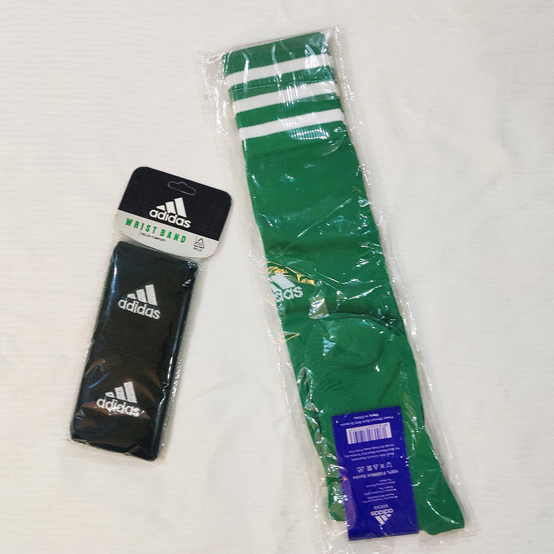 Football Socks & Wristbands Set⚽ - GREEN - 11-14 Years