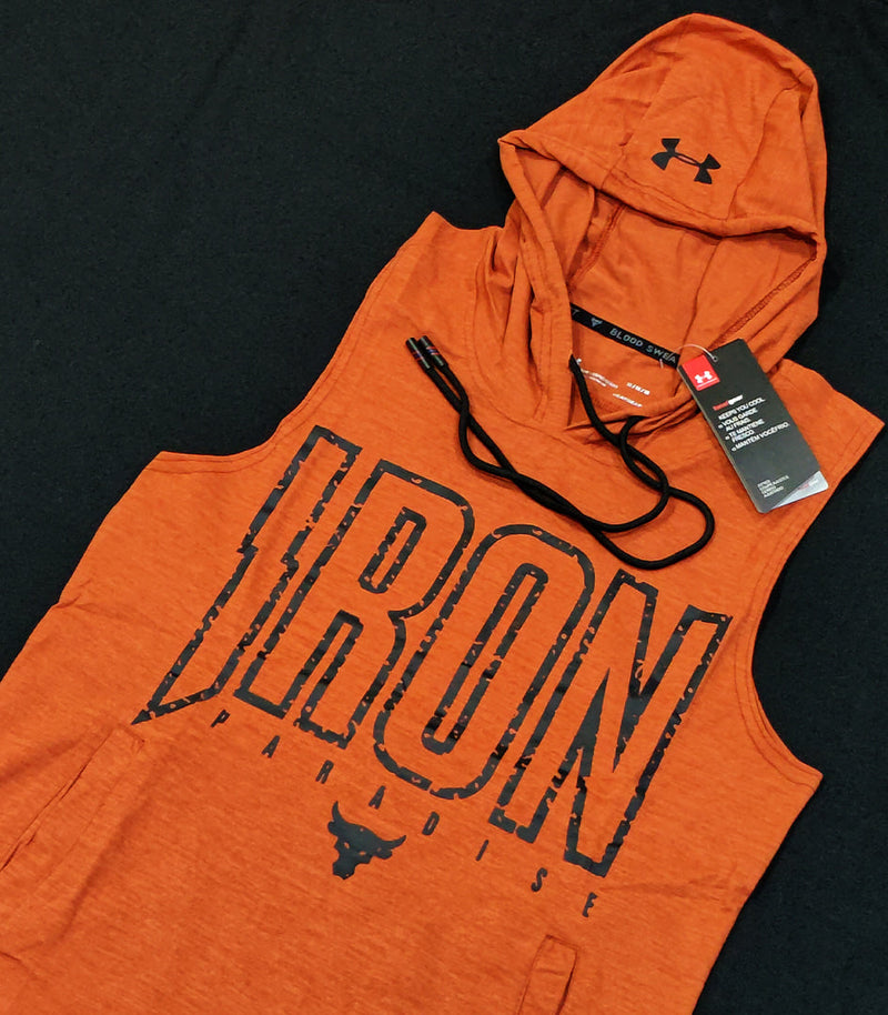 Men's Hoodie Tank Top - Under Armour - COPPER